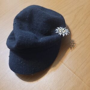 Black Wool Cap